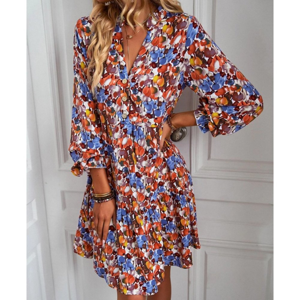 Fun and Fabulous Vintage Print BabyDoll Dress - Picture 2 of 11